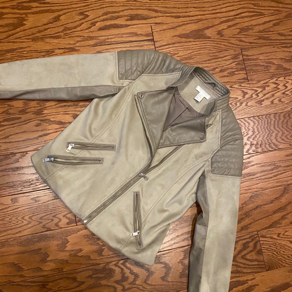 Nude leather/suede jacket